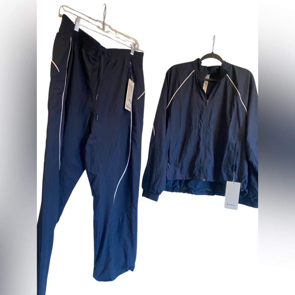Nwt Lululemon Jacket And Joggers Set True Navy Size 12